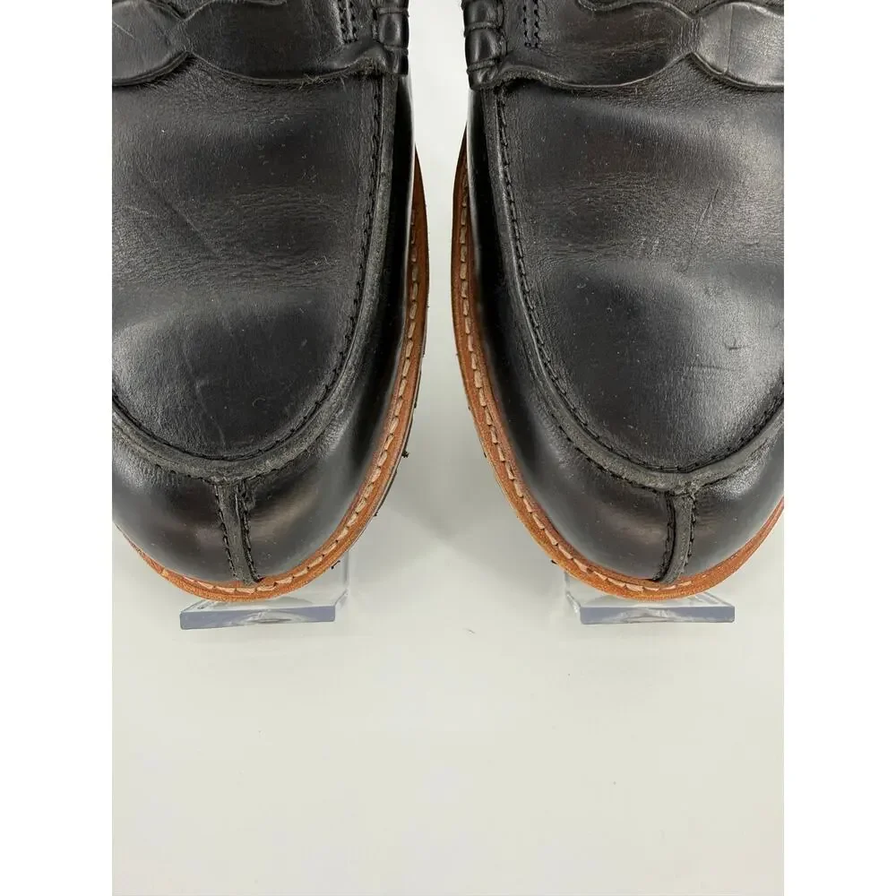 Allen Edmonds Freeport Weatherproof Penny Loafers Black Leather 11.5 D Lug Sole
